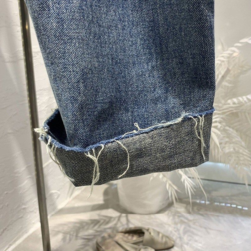 斜扣破洞牛仔裤女夏薄款胖妹妹mm宽松显瘦阔腿九分裤适合胯大腿粗,女装/女士精品,大码裤装,淘宝优惠券,粉丝福利购,淘宝优惠卷
