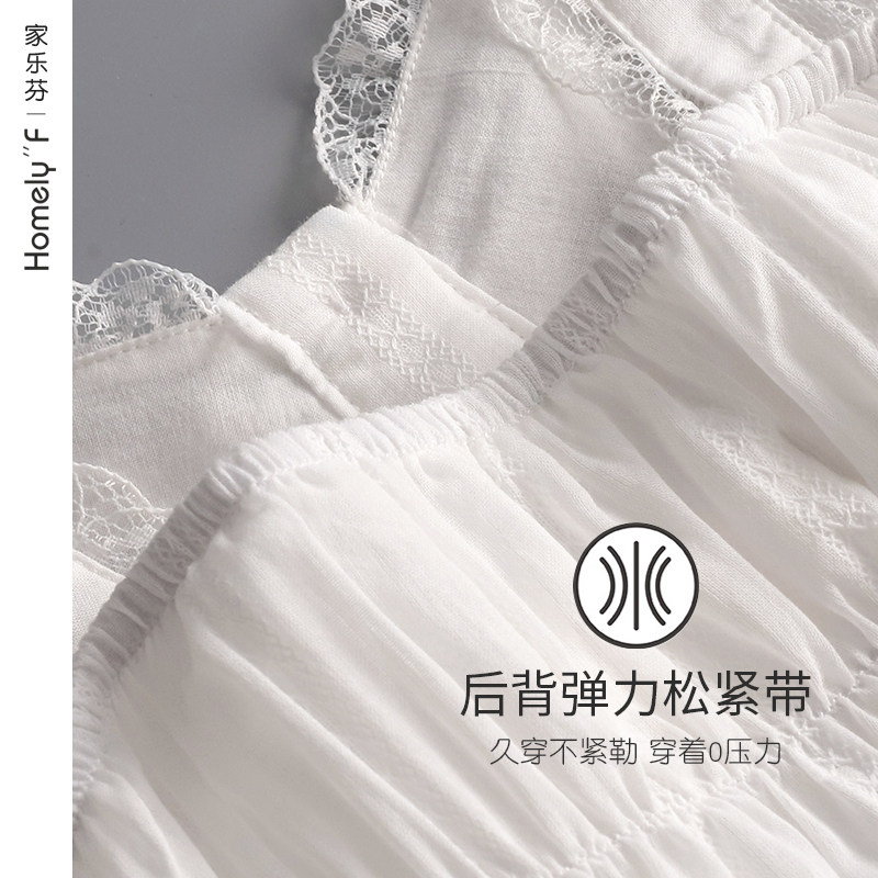 梭织棉纱布睡裙女士睡衣夏季夏天纯棉吊带背心无袖全棉薄款加大码