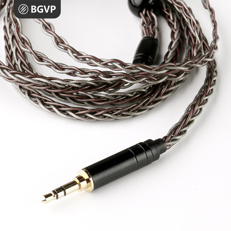BGVP S9 6N单晶铜银箔丝8芯耳机升级线2.5 4.4镀银se846 535