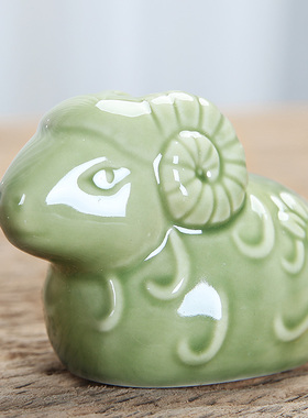 鼠牛虎兔龙蛇马羊猴鸡狗猪12十二生肖全套可爱小工艺陶瓷桌面摆件