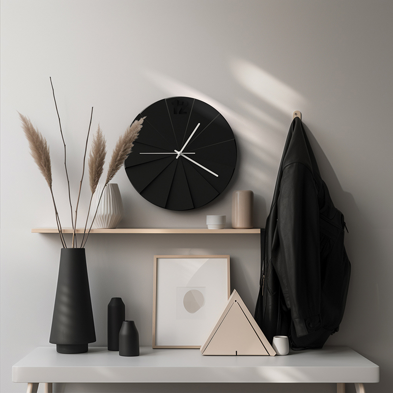 水泥挂钟家用客厅墙饰免打孔墙挂时钟北欧简约创意新款摆件装饰