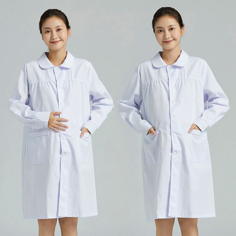 孕妇护士服女护士裤孕妇装工作服白大褂冬装大码医生长袖分体孕期