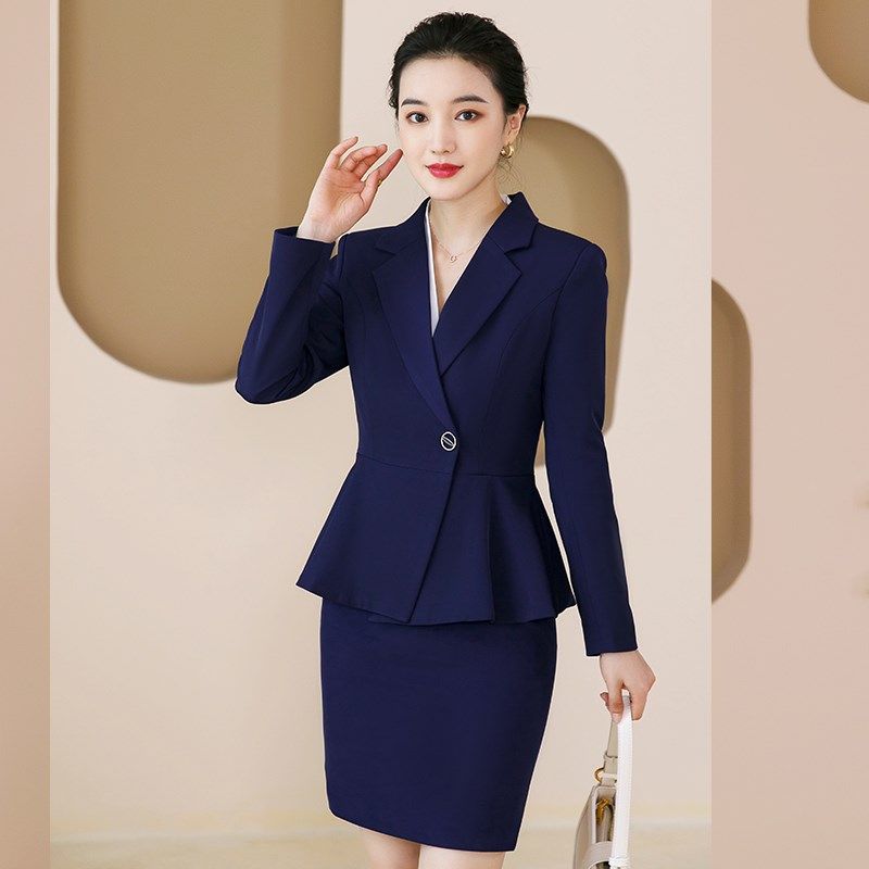 秋冬新款职业装女装套装西装套裤女士西服套裙工装修身显瘦工作服