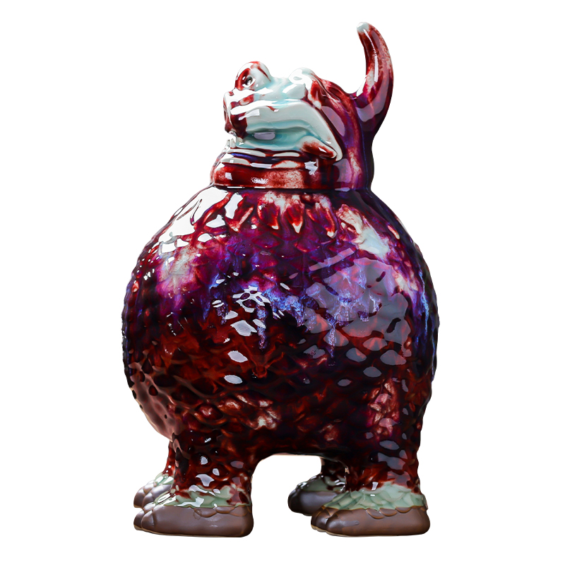 钧瓷窑变天禄貔貅开业送礼客厅摆件家居装饰品大号玄关工艺品摆设