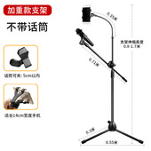 麦克风话筒悬臂落地式 支架金属架子三脚架专业手机直播舞台K歌架