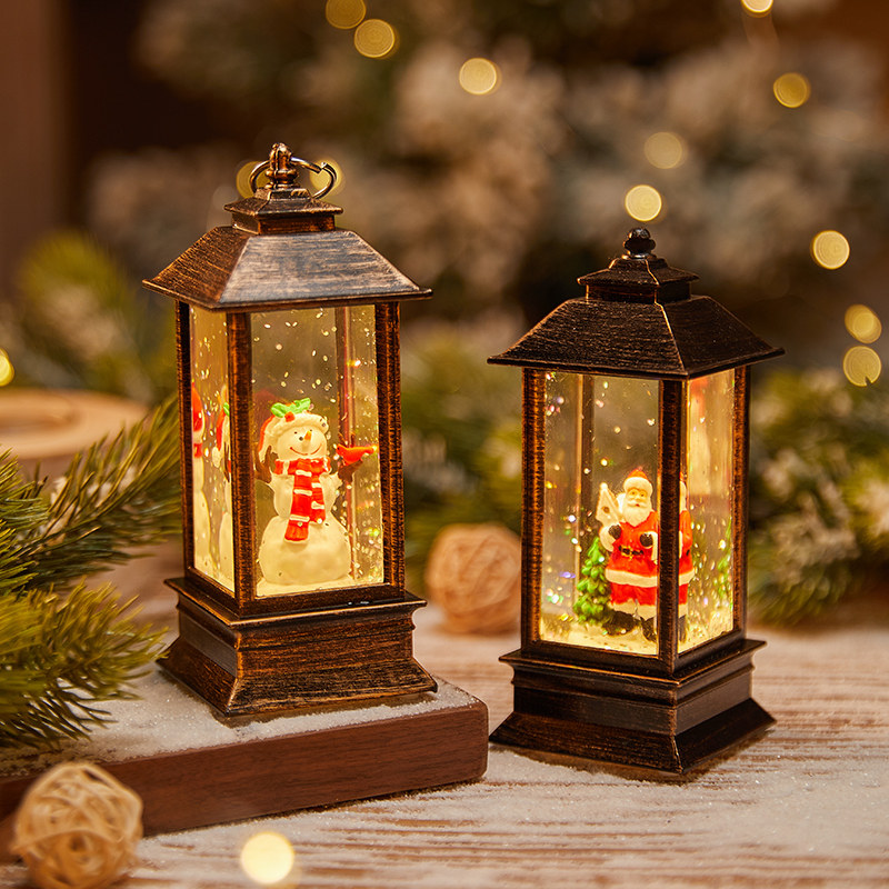 圣诞小夜灯节日装饰品八音盒水晶球飘雪氛围手提风灯礼物桌面摆件,节庆用品/礼品,圣诞礼品,淘宝优惠券,粉丝福利购,淘宝优惠卷