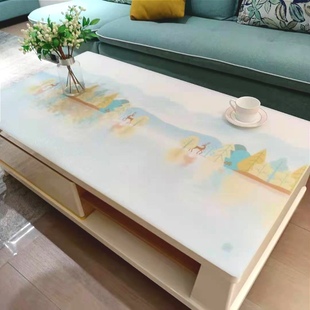 免洗桌布防水防油防烫茶几垫PVC软玻璃塑料餐桌垫长方形家用桌垫