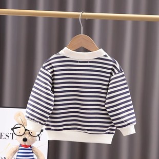 衣服儿童装 宝宝春秋薄款 男童春季 polo衫 婴儿卫衣翻领洋气上衣新款