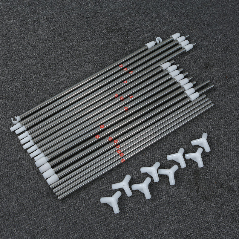 学生蚊帐床帘可伸缩加粗不锈钢杆子宿舍上下铺支架遮光布床幔架子