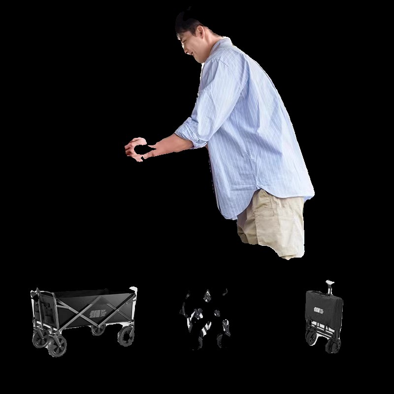 探险者露营车儿童可躺户s外折叠野餐手推车野营拖车摆摊旅行营地