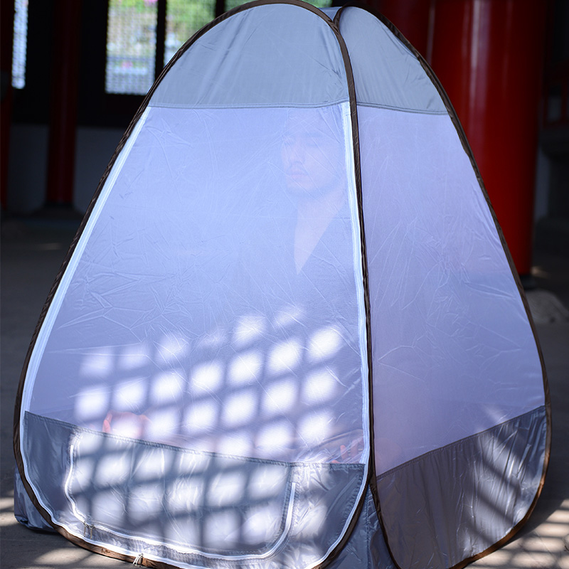 正念蚊帐帐篷优质钢防潮单人野外C禅修打坐垫户外蚊帐露营便携折