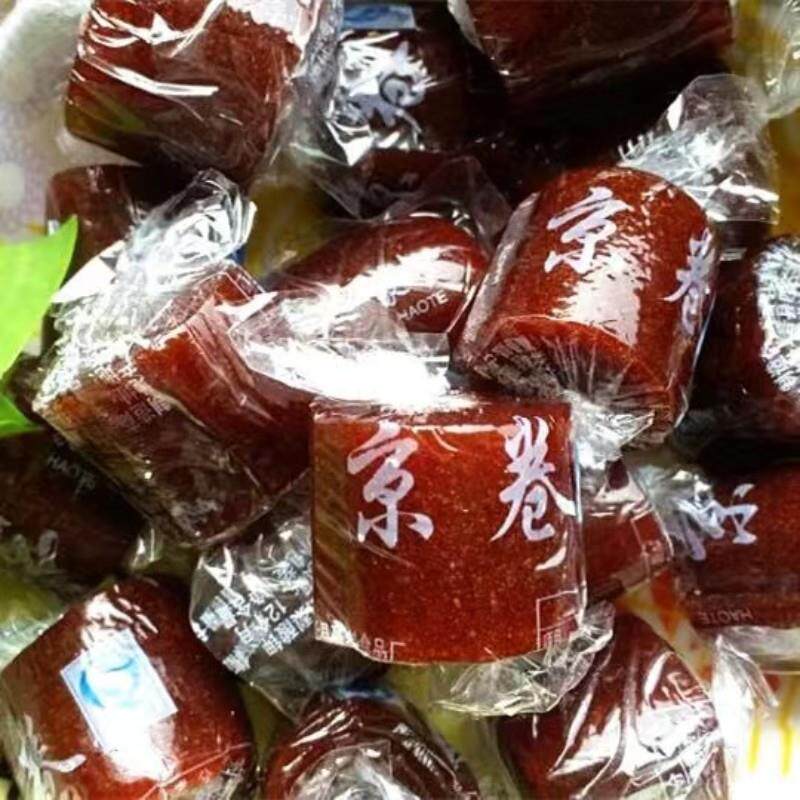 山楂卷果丹皮山楂老式休闲京卷山楂片山楂条酸渣单层皮儿童零食丹