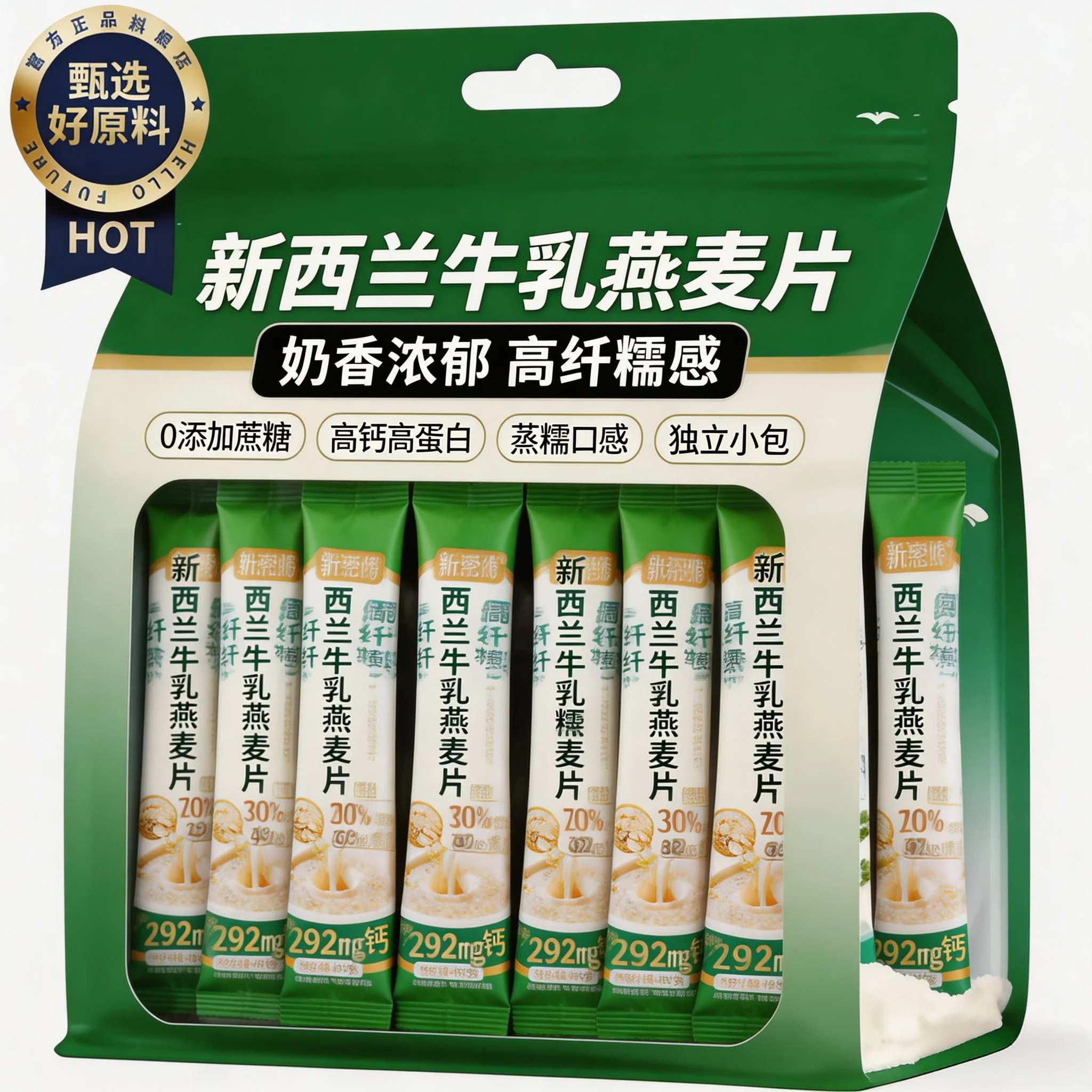 特级澳洲新西兰牛乳纯燕麦片官方旗舰店正品低脂营养早餐独立包装图片