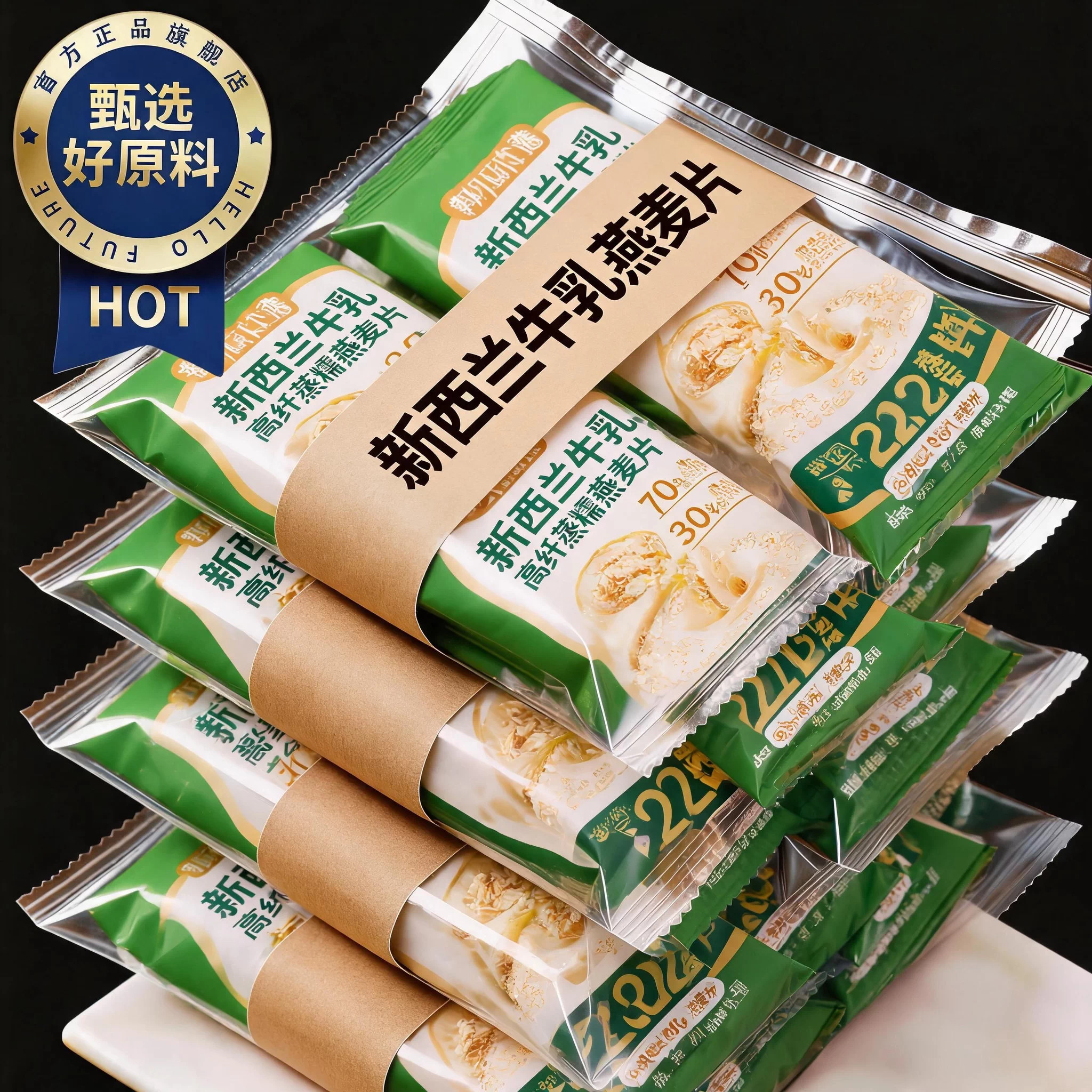特级澳洲新西兰牛乳纯燕麦片官方旗舰店正品低脂营养早餐独立包装图片
