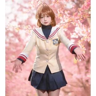 现货Clannadcos服光坂校服古河渚伊吹风子藤林杏cosplay制服女装