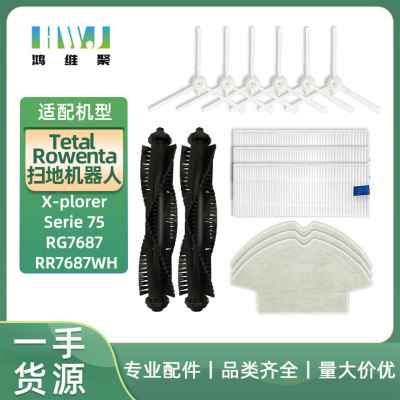 适用于Tefal Rowenta X-plorer Serie 75 RG7687扫地机主刷滤网边
