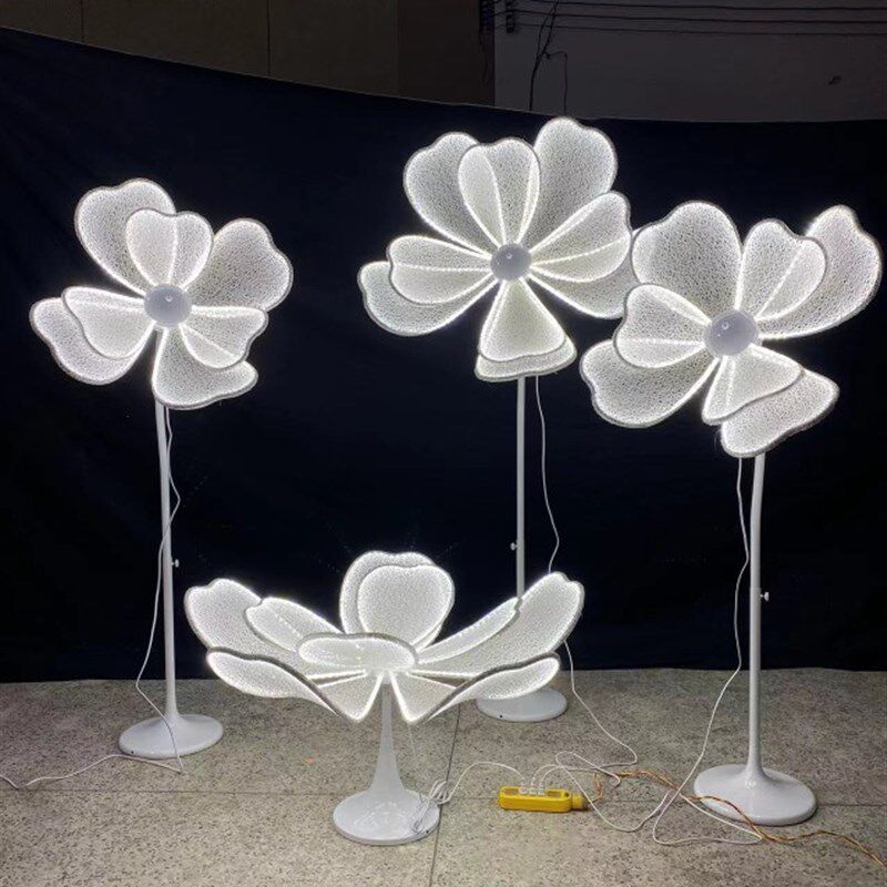 现货速发发光牡丹花灯婚庆道具路引灯婚礼舞台灯发光花瓣布置装饰