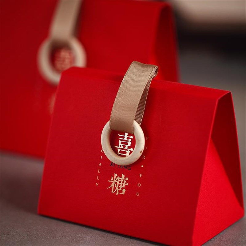 速发新中式2025新款婚古结复盒子木环手提大礼盒红色婚礼中国新款