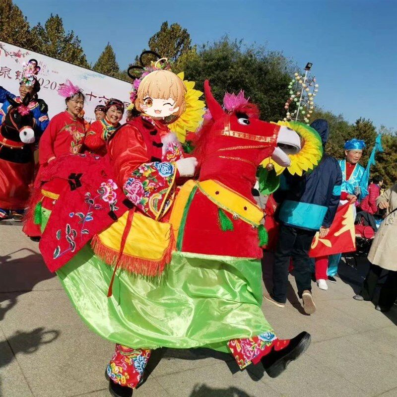 速发驴驴旱船马秧跑戏剧用品民间社火歌驴道具小毛毛演出道具节日