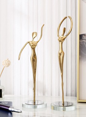 速发轻奢高摆感小众芭蕾舞孩级饰客厅玄关书柜电视柜家居装件品