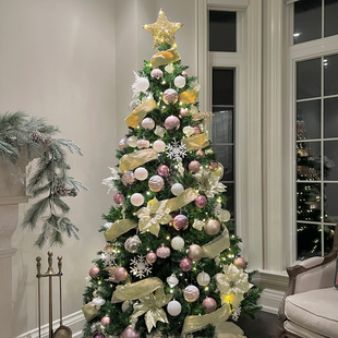 家用套餐圣诞节饰品场景布置装 速发圣诞树202新款 饰风摆件发光