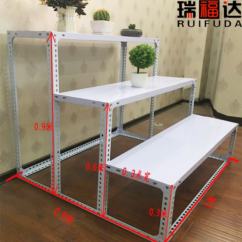 速发包形角钢货架梯架置物架花架鞋邮易拆装移动工艺品展示架
