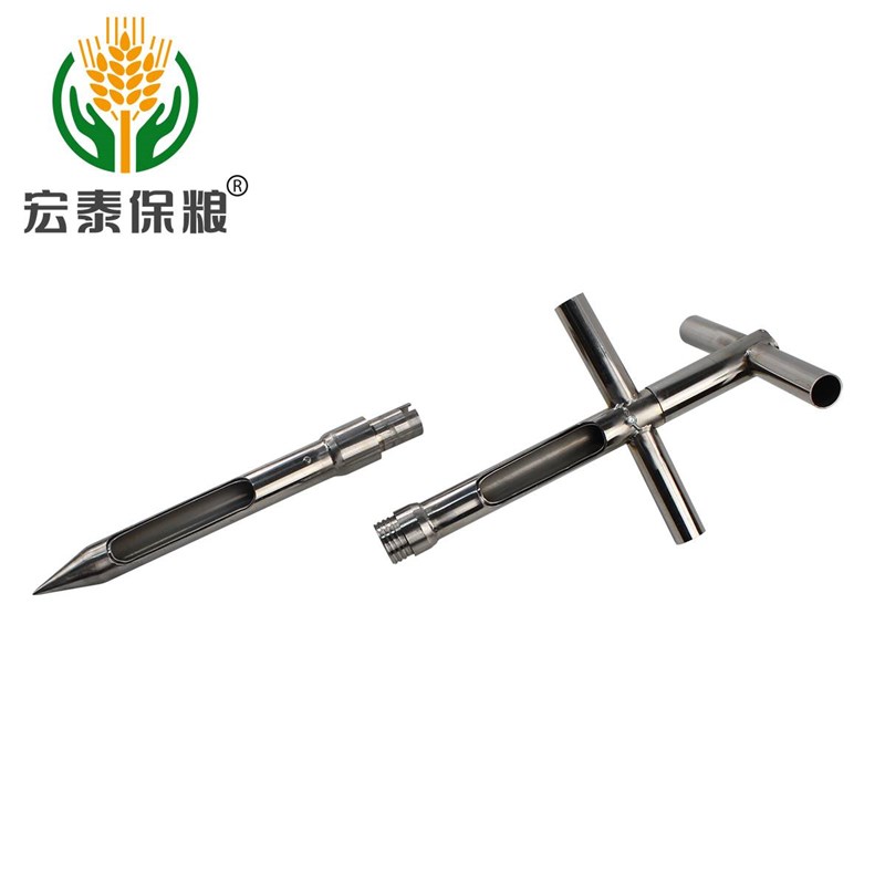 速发不锈钢粮食取样器折叠可携式粉手颗粒谷物水子探泥末压旋转式