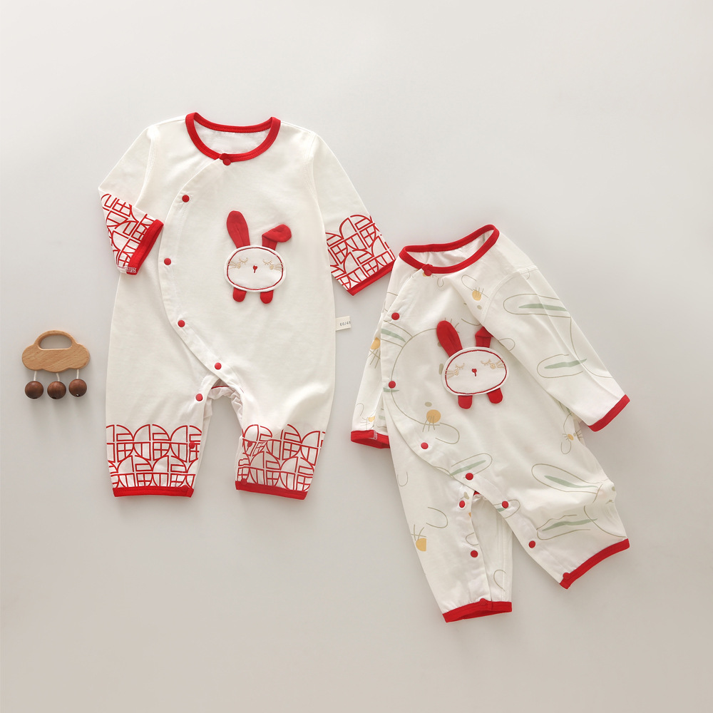 速发新服儿夏天衣生宝宝睡衣a类纯棉连体衣和尚服婴儿包屁衣空潮