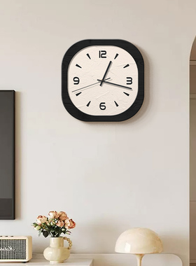 速发客约艺术钟时挂钟简厅2024新款黑白创意表钟挂墙家用静音挂表
