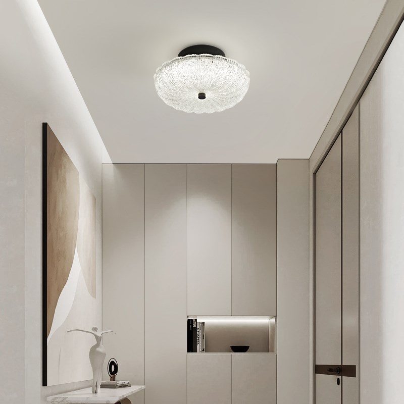 速发过道吸顶灯简约入户玄关灯玻璃轻奢铜端全高护眼走廊台灯