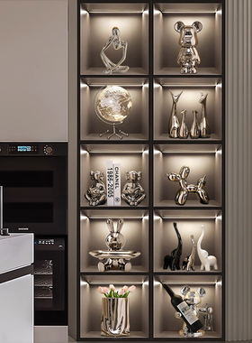 速发酒柜装饰品柜展摆件轻奢高档家居熊餐边柜厅示客小摆设高级感