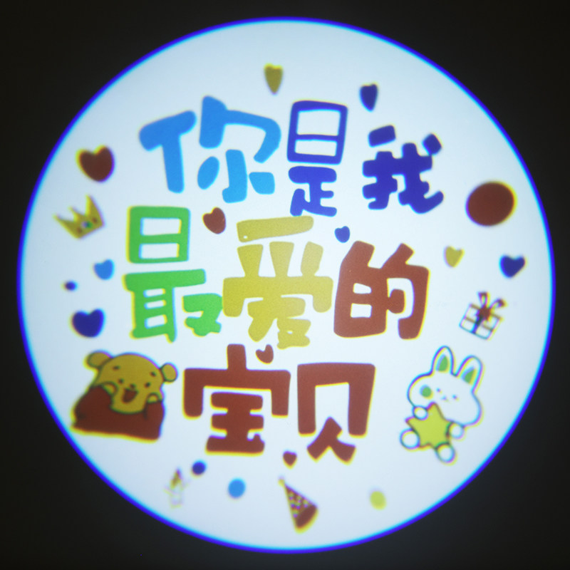速发生日装布场围灯光快乐投影灯拍照道具背景氛景饰置图片