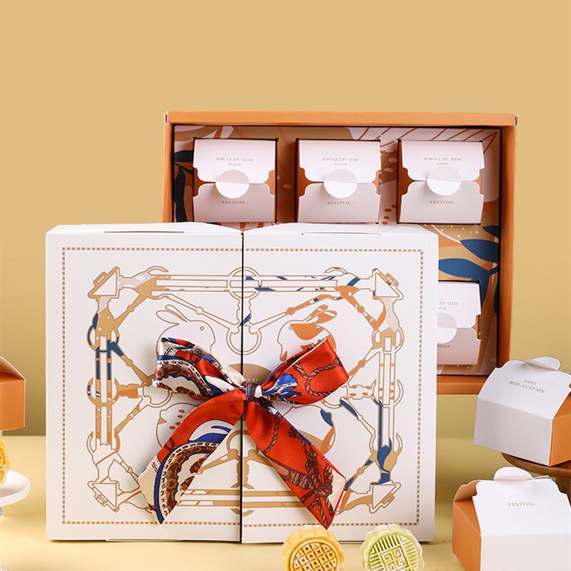 速发盒秋月饼包装220盒5生日礼中冰皮心6盒礼盒蛋黄酥