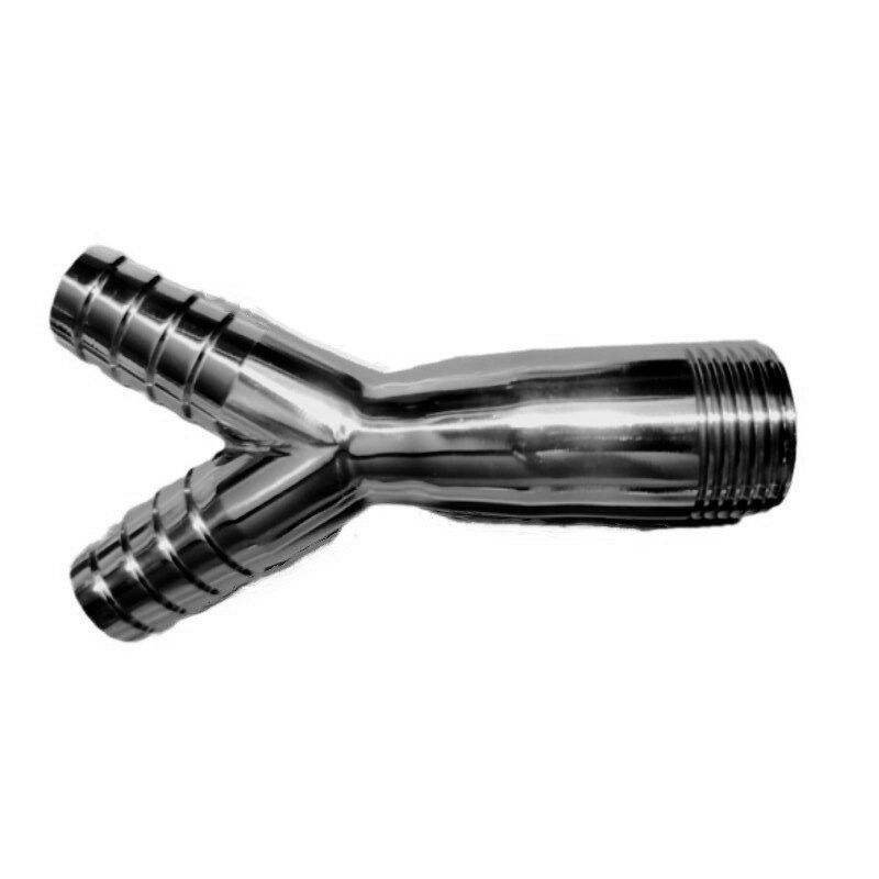 速发不锈钢04卫生级Y型外丝/内丝软管三通接头丝扣等径/异径宝塔