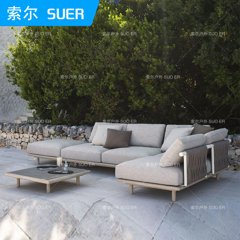 速发L栈沙发组合酒店别墅民宿客外转角户型美式室外庭院休闲防晒,住宅家具,户外沙发,淘宝优惠券,粉丝福利购,淘宝优惠卷
