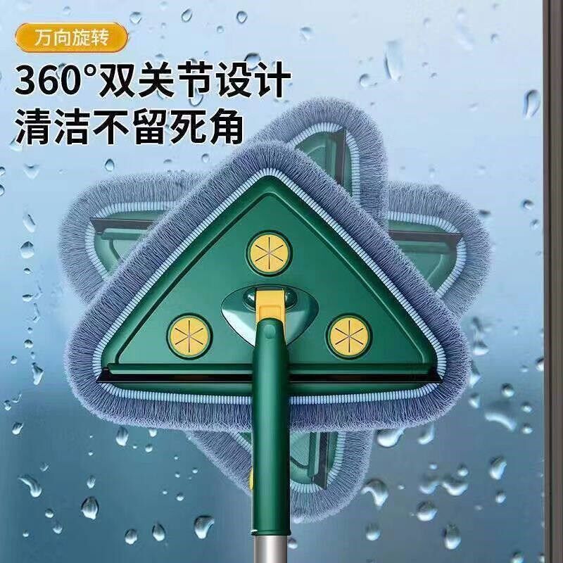 速发三角拖把一拖净家用轻便扫擦厨房天花板瓷砖地面清洁神器