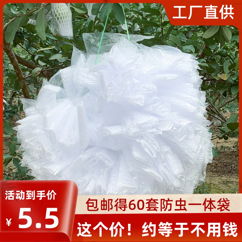 速发水果保护袋网泡番石榴芭乐网套袋防虫袋包沫包装套一体袋工厂
