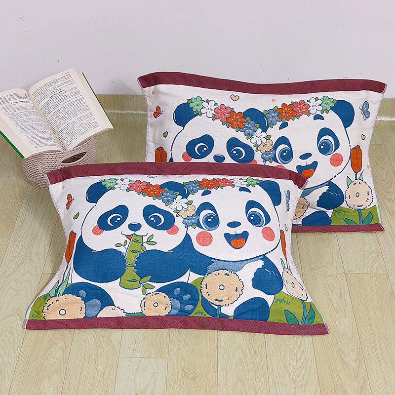 速发高档纯棉枕男一对装防螨高端巾生单只垫巾八厚加层纱布枕头巾