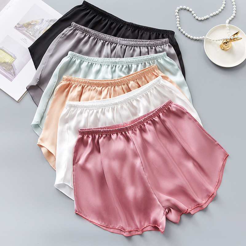 速发Fashio Sety Pats e Silk Boxer Shorts Mid-Rised Ses