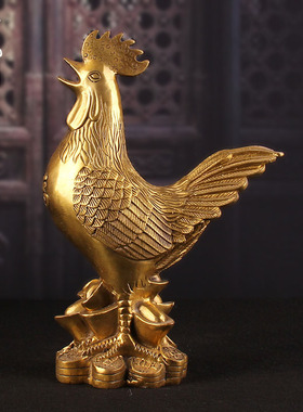 速发铜鸡摆件宝二厅肖铜元十鸡家居客生卧室工艺品摆设