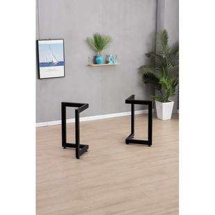 速发餐大板脚架支架吧石支腿台岩办公会议制铁板桌腿定艺茶几大理