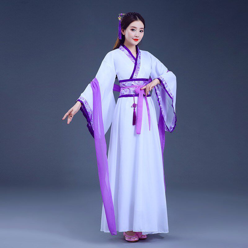 速发枫国古典舞古装汉服襦蹈曲裾中彩风公主仙舞裙服广袖戏曲演出