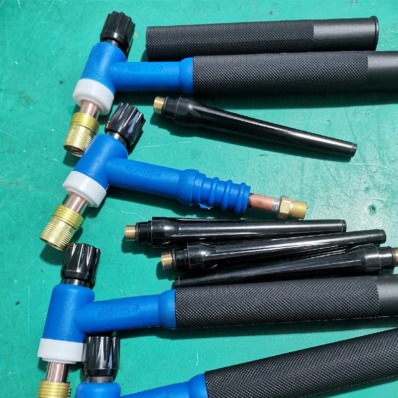 WP-17F柔i性硅橡胶万向带滤筛网氩弧焊枪头 蓝色可调角度枪把配件