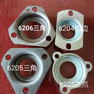 铡草机柔丝机多功能轴承座6204/y6205/6206农机配件三角三抓轴承