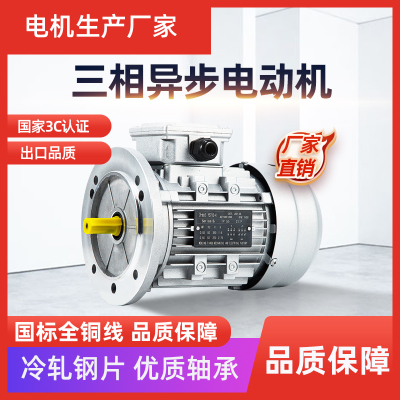 三相异步电机YS9i0/250/370/750W铝壳立式B5感应电动机1400转低速