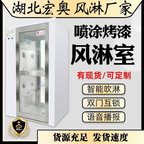 外冷板烤漆风淋室物料无尘车间风淋门除尘净化内智能不锈钢货淋室