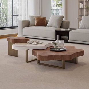 奶油云朵茶几意式不规则客厅家用创意网红简约现代异形茶桌时尚款