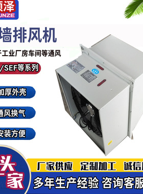 BWEX-450/550边墙式防腐轴流排风机380v220v边墙风机带防雨弯头