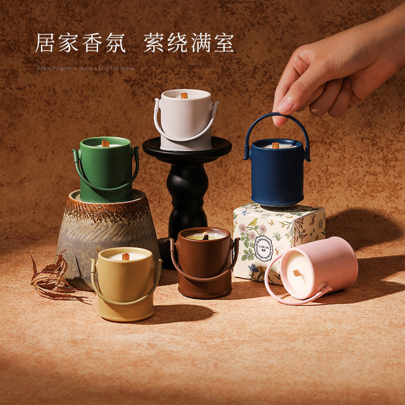 【巴黎花市】创意小水桶香薰蜡烛大豆蜡扩香杯创意室内香氛礼盒,家居饰品,香薰蜡烛,淘宝优惠券,粉丝福利购,淘宝优惠卷