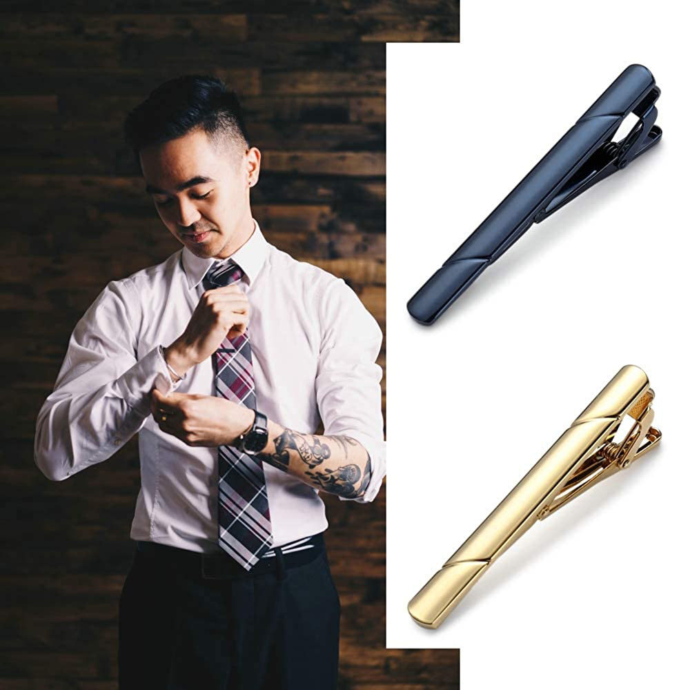 BUSINESS COLLAR CLIP FLAT HEAD TIE CLIP